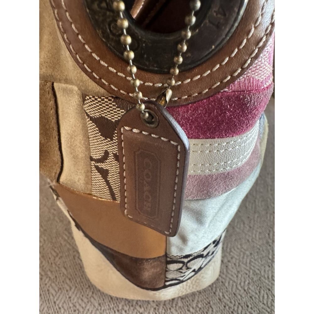 Coach Vintage Signature Patchwork Purse– Multicolor Neutral Tones - Picture 5 of 16